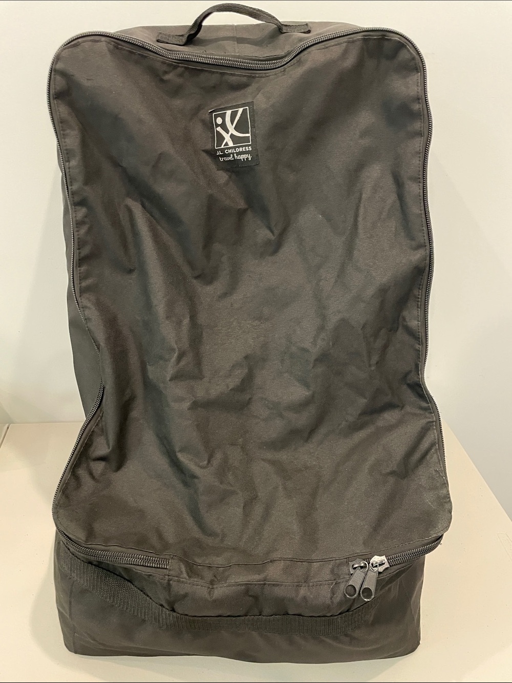 J.L. Childress Deluxe Padded Backpack Car Seat Travel Bag Black